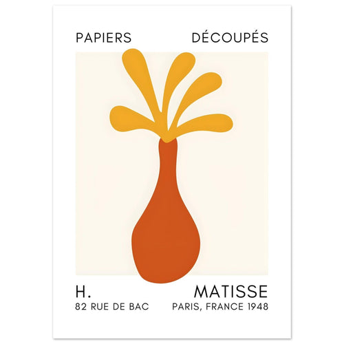 Artfulprints  Matisse - Ocean flower yellow   poster 50x70 cm - vtwonen shop