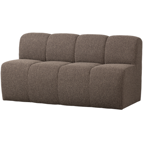 WOOOD eetbankje met rugleuning 164 cm Mojo - Bouclé - Bruin Melange - vtwonen shop