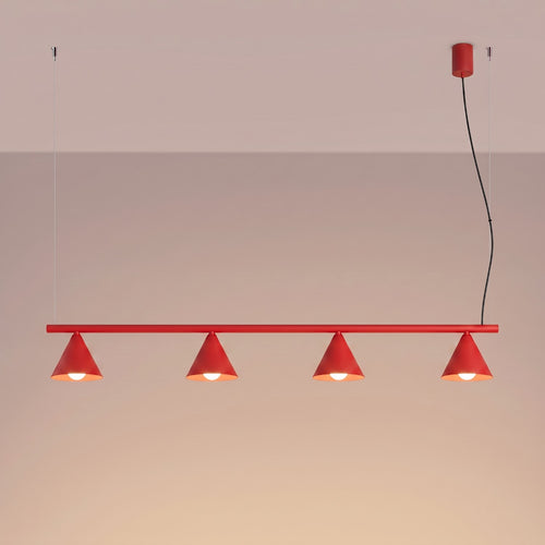 Sollux Lighting Kroonluchter NOX 4L rood - 122x14x215cm