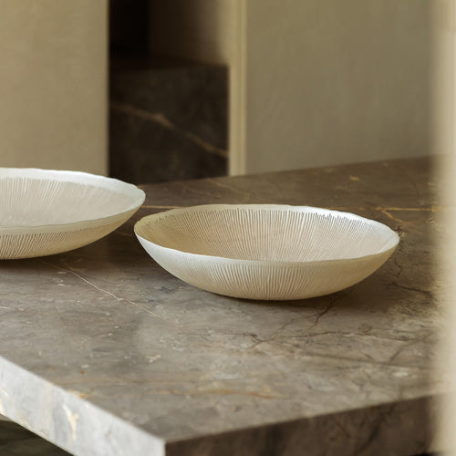 S|P Collection - Sierschaal 33xH6cm glas pearl Cosmo