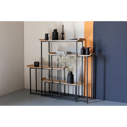 Zuiver Flodka Kast/ Stellingkast Hout/ Metaal  - Zwart - vtwonen shop