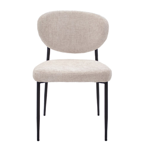 Giga Meubel Eetkamerstoel Vajèn - Stof - Beige - Set van 2 - vtwonen shop