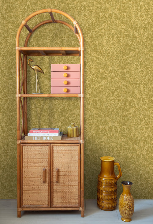 ESTAhome behang ornamenten okergeel - 50 x 900 cm - 131615