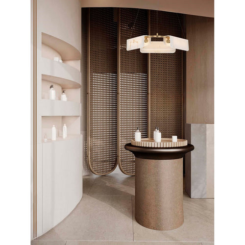 Nova Luce AIDER Geïntegreerde LED-hanglamp in messing goud, Triac dimbaar, 34W, 2146lm, 3000K