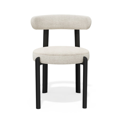 Premium Interiors - Set van 2 stoelen NOMA - zacht aanvoelende geweven stof crème 56cm