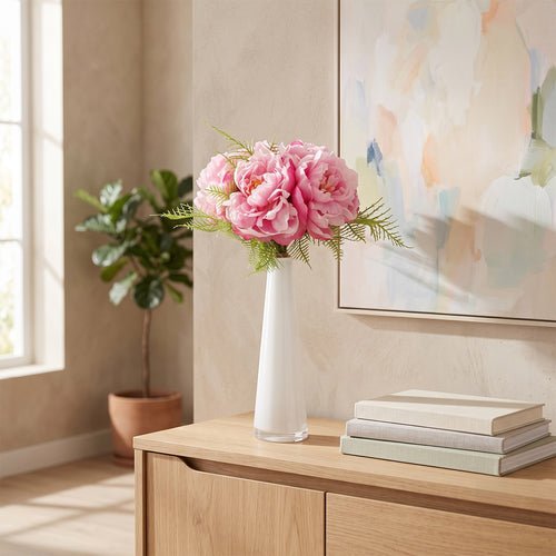 Maxifleur Kunst pioenrozen boeket Nomi Marbella Roze 40cm