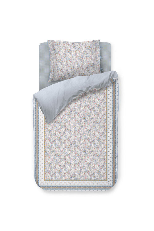 Pip Studio Dekbedovertrek Kairi Bloom - 140 x 200/220 cm - Licht blauw