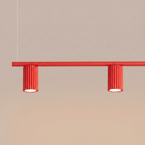 Sollux Lighting Kroonluchter KARBON 4 rood - 122x6,5x212cm