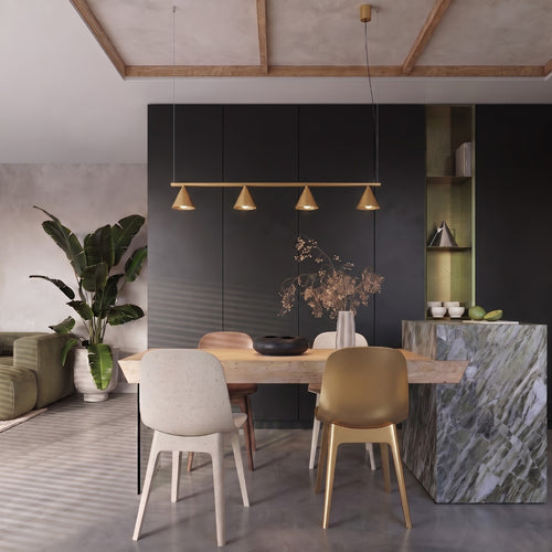 Sollux Lighting Kroonluchter NOX 4L goud - 122x14x215cm