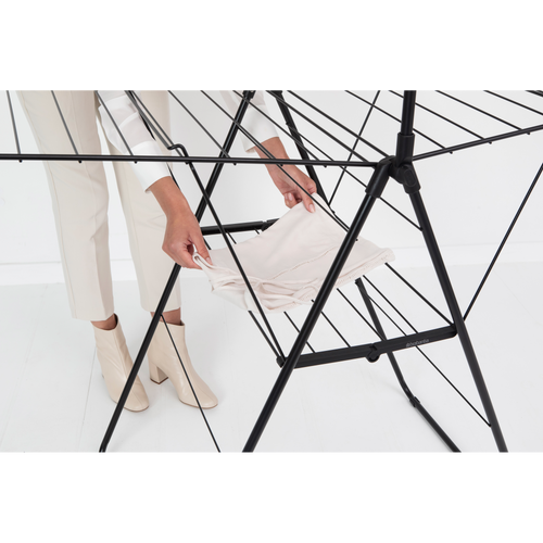 Brabantia HangOn droogrek, 25 meter met stang - Matt Black