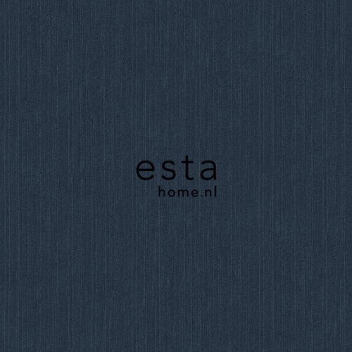 ESTAhome behang effen denim jeans structuur donkerblauw - 53 cm x 10.05 m - 148707
