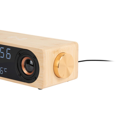 Karlsson wekker Classic BT - bamboe naturel - 25x10.2x8cm - vtwonen shop