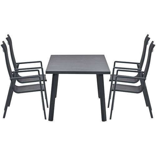 Garden Impressions Osaka stapelbare tuinstoelen 4 stuks + Terni tafel 160 cm