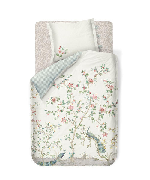 Pip Studio hoeslaken Pip Leafy - 100x200/210/220 cm - khaki