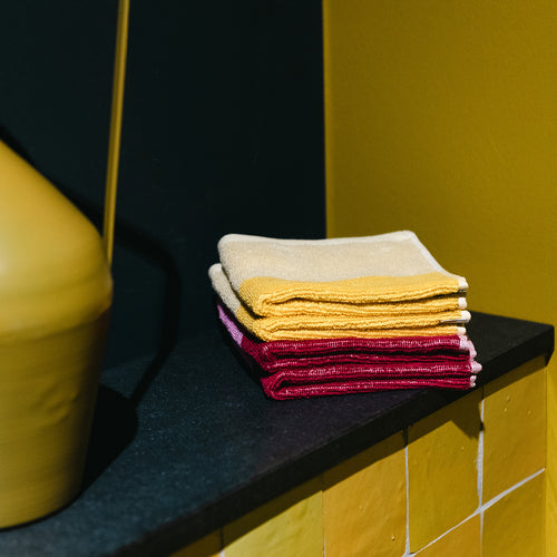 Ona - Handdoek 30x30cm sunny yellow Pixie - Set van 2