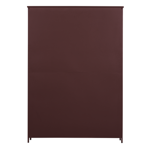 WOOOD xl 3-deurs vitrinekast Exhibit - Metaal - Bordeauxrood - 200x140x42