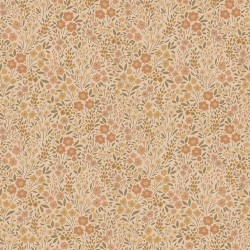 ESTAhome behang bloemetjes okergeel - 50 x 900 cm - 131459 - vtwonen shop