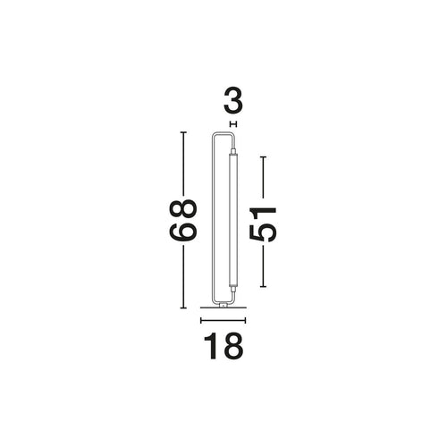 Nova Luce WETRO Geïntegreerde LED-tafellamp, matzwart, gouden LED, 20W, 1359lm, 3000K, aan/uit-schakelaar.