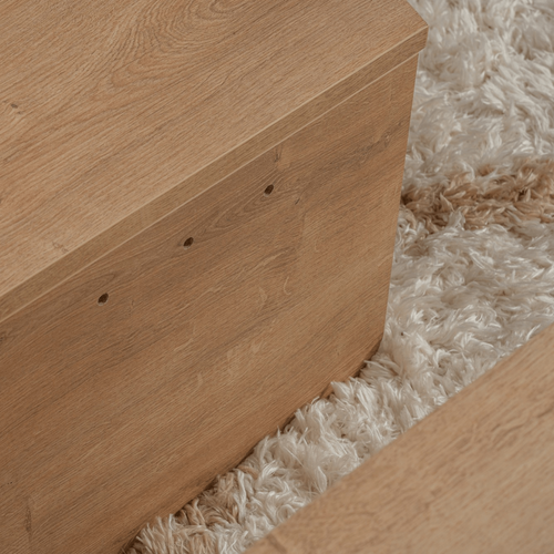 Calicosy - ORION Set van 2 salontafels - Licht hout - 90x90x35 cm