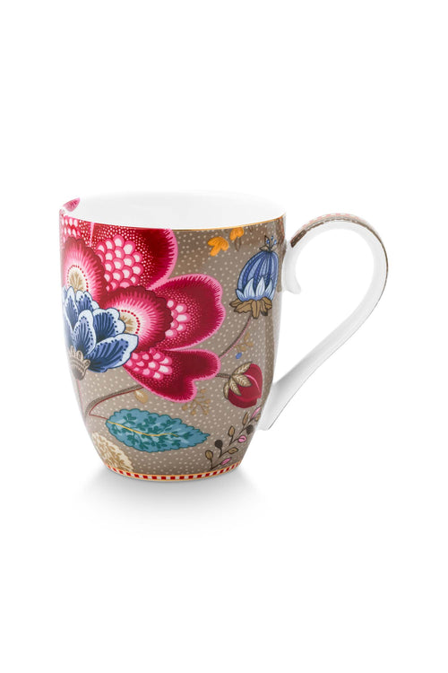 Pip Studio Mokken - Blooming Tales - Khaki - 450ml - Set van 2
