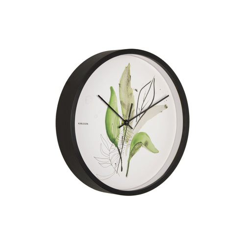 Karlsson wandklok Botanical Leaves - groen - Ø26cm - vtwonen shop