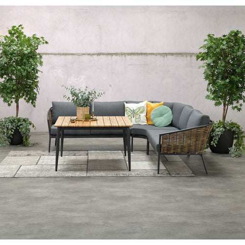 Garden Impressions lounge dining set San Vito donker grijs - 5-delig