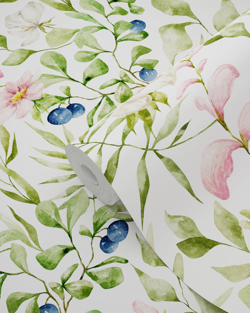 ESTAhome behang veldbloemen multicolor op wit - 50 x 900 cm - 131055 - vtwonen shop