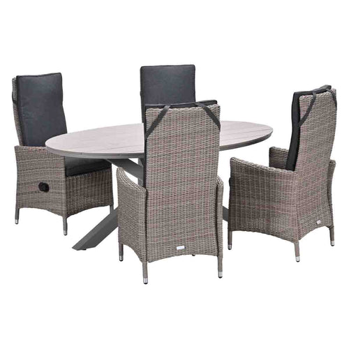 Garden Impressions tuinset Collin - Tulli - vintage willow - 180x115 cm - 5-delig