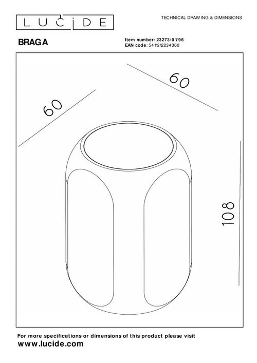 Lucide wandlamp BRAGA - 1xGU10 - Koffie - vtwonen shop