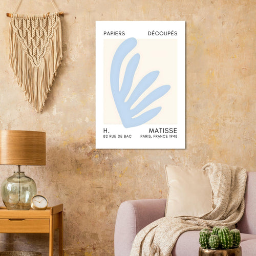 Artfulprints  Matisse – Aquatic impression light blue   poster 30x40 cm