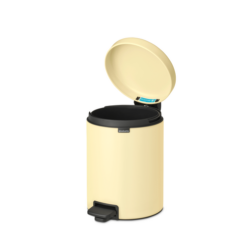 Brabantia NewIcon Pedaalemmer, 5 liter, kunststof binnenemmer - Mellow Yellow