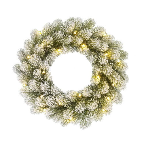 Black Box Trees Nagoya Kerstkrans met LED Verlichting en Timerfunctie - H12 x Ø45 cm - Groen