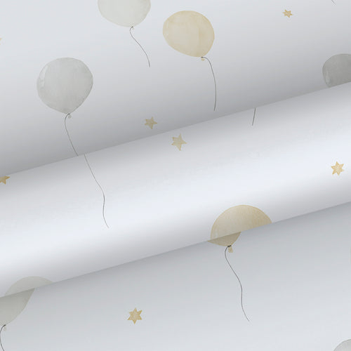 Sanders & Sanders behang luchtballon beige, grijs en wit - 53 cm x 10.05 m - 640636