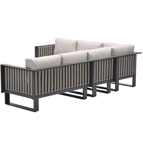 Bologna hoekset - 4-dlg - carbon black - taupe-desert sand - vtwonen shop