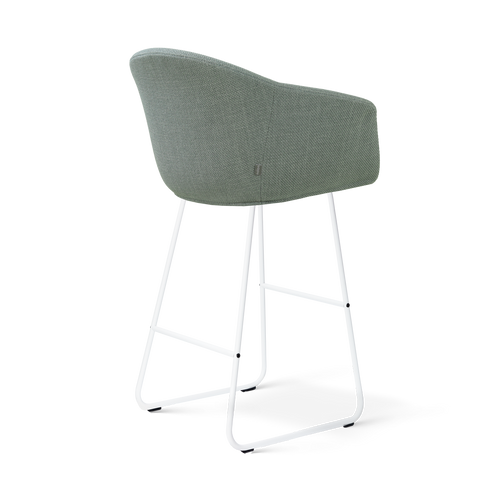 Nolon Nino-Otis barkruk saliegroen - wit onderstel - 75 cm - vtwonen shop