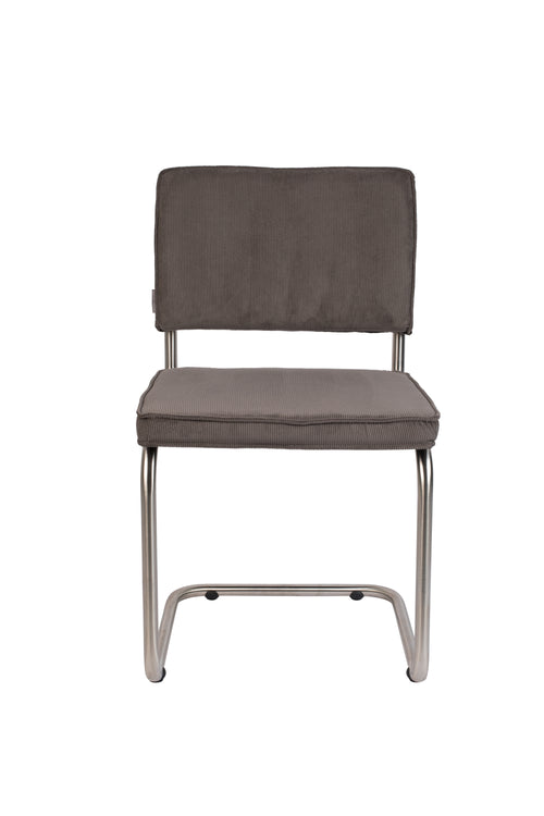 Zuiver Ridge Rib Brushed Stoel Grijs - Set van 2 - vtwonen shop