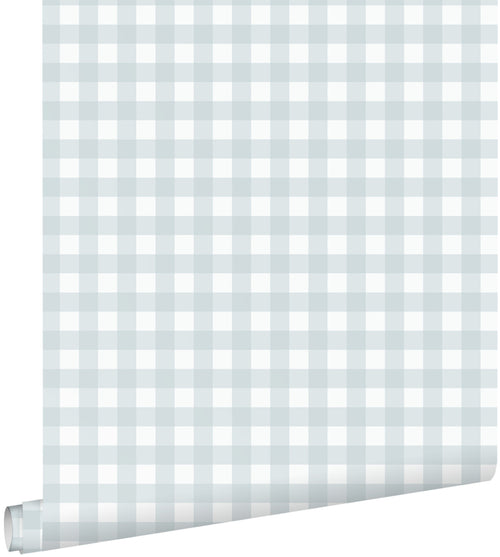 ESTAhome behang geblokt motief lichtblauw - 50 x 900 cm - 131298 - vtwonen shop