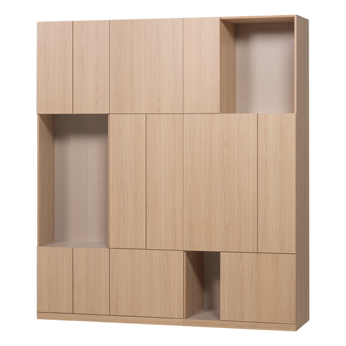 WOOOD wandkast combinatie 188 cm Build - Eiken Decor - Naturel - 215x188x41