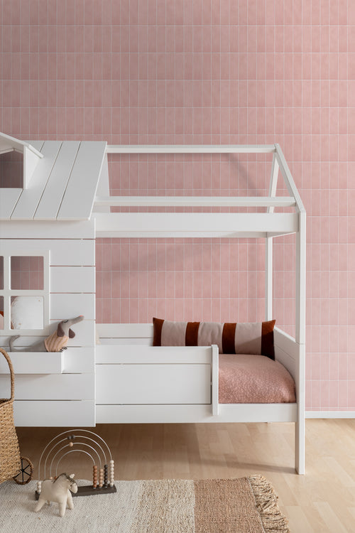 ESTAhome behang tegelmotief licht roze - 50 x 900 cm - 131539 - vtwonen shop