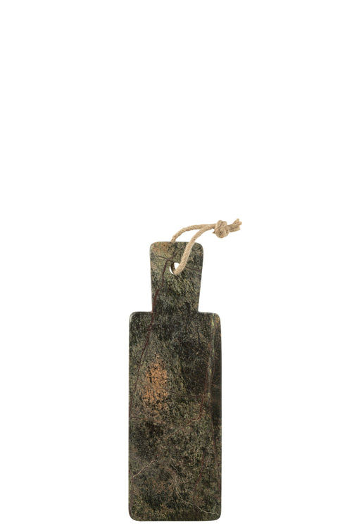 J-Line kaasplank Rechthoek Marmer - steen - kakigroen/donkergroen - small