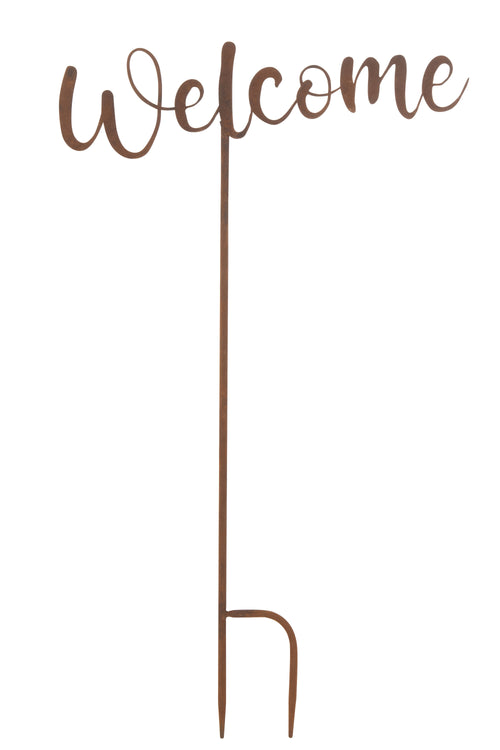 J-Line decoratie Tuin Welcome - ijzer - roest - 6 stuks - vtwonen shop