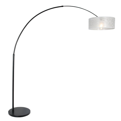 Steinhauer vloerlamp Sparkled - 1 lichts - 190x 230 cm - zwart zilver