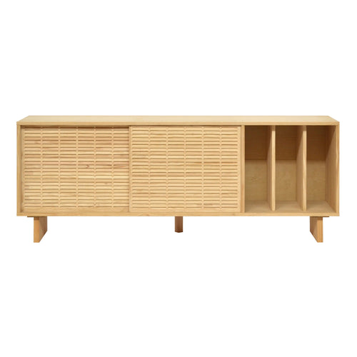 Naan Furniture Dressoir Benissa - Natuurlijk ongelakt grenen - 170 cm - 2 deuren - vtwonen shop