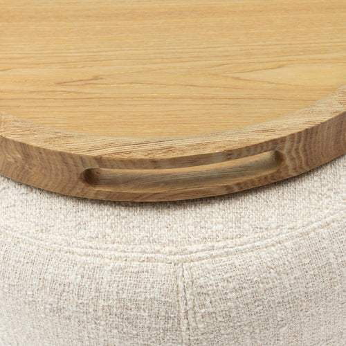 Rivièra Maison Babylon End Table with Tray S FR - Polyester, Rubberwood, Elmwood - Antiek Wit - vtwonen shop