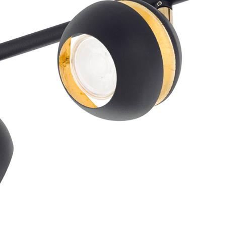 EGLO spot Nocito - 3 lichts - zwart, goud - vtwonen shop