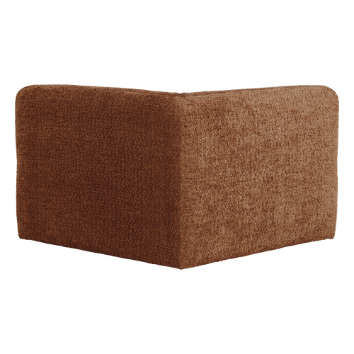 WOOOD hoekelement recht Mojo Base - Wollig - Roestbruin - 74x105x105
