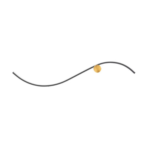 Nova Luce KIMA Geïntegreerde LED-wandlamp Sandy Black, gouden LED 20W 1452lm 3000K