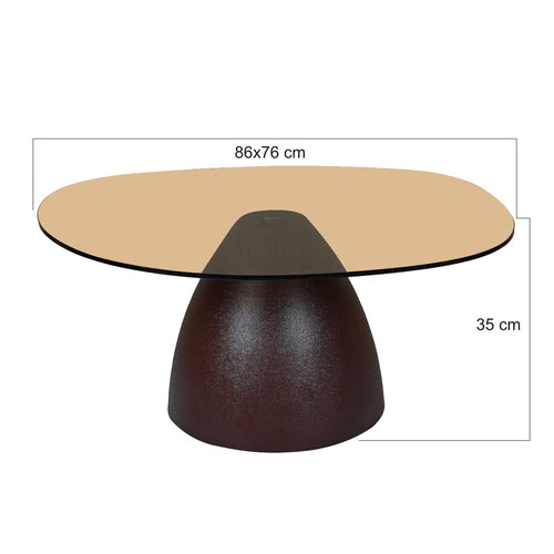 Brix salontafel  Mylon Brown - 86cm - bruin