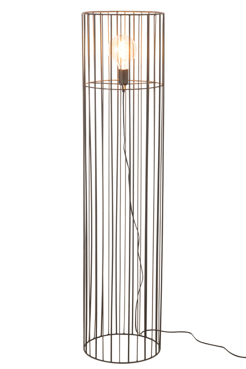 J-Line vloerlamp Rond  - metaal - zwart - vtwonen shop