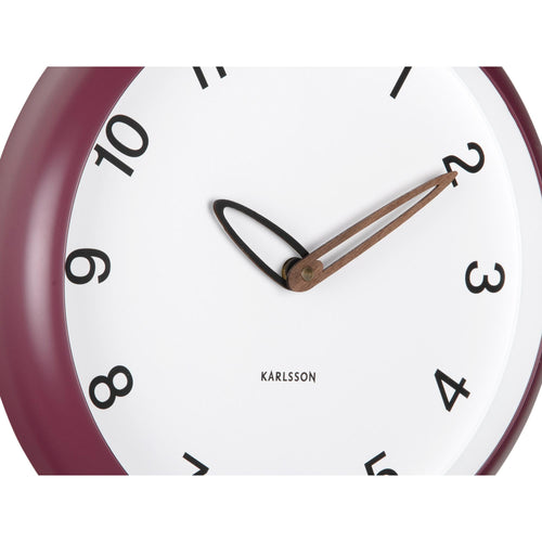 Karlsson wandklok Bella - paars - 4.2x30x30cm